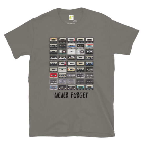 Fifth Degree™ Never Forget Vintage Cassette Tapes Essential Music T-Shirt - Image 10