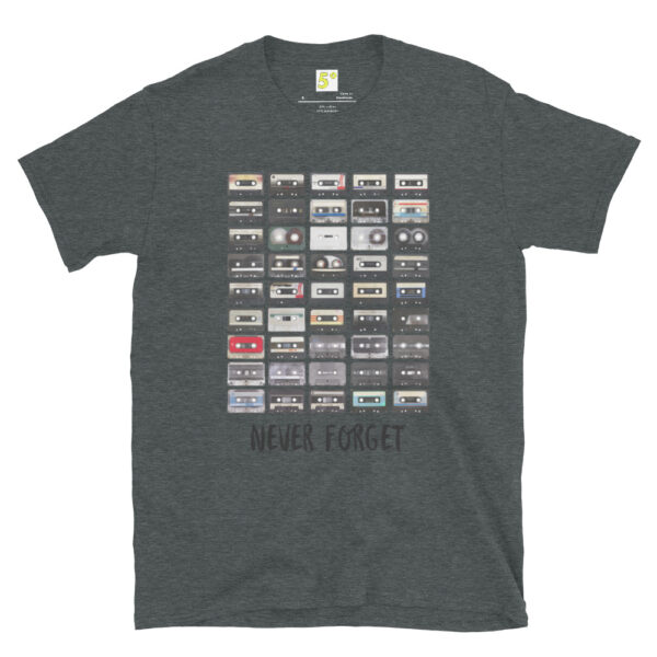 Fifth Degree™ Never Forget Vintage Cassette Tapes Essential Music T-Shirt - Image 5