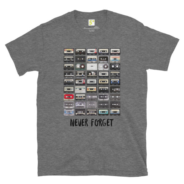 Fifth Degree™ Never Forget Vintage Cassette Tapes Essential Music T-Shirt - Image 8