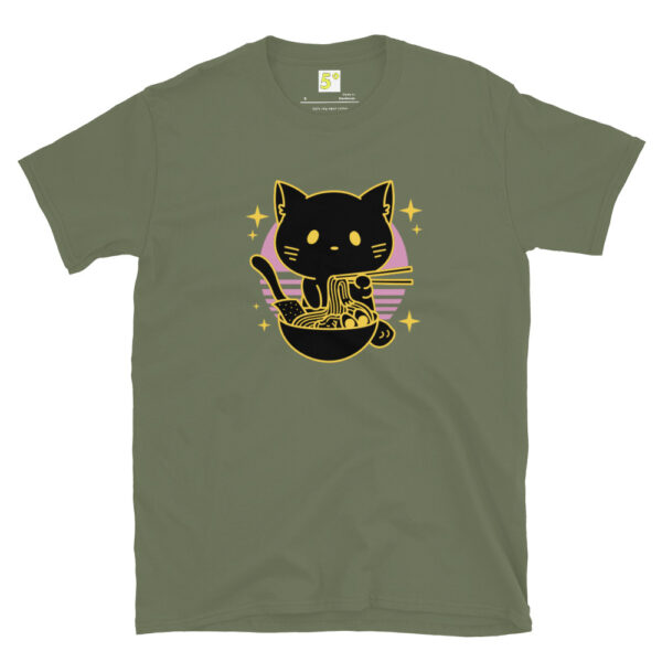 Fifth Degree™ Cute Cat Eating Ramen Essential T-Shirt - Image 8