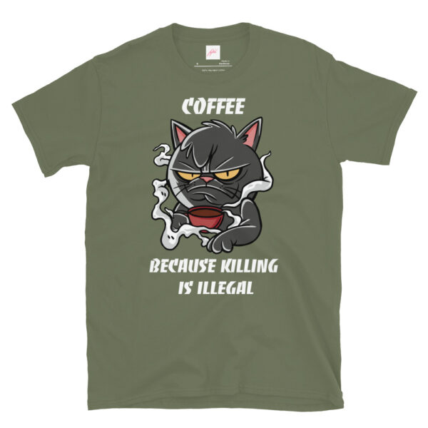 Fifth Degree™ Coffee Because Killing Is Illegal Grumpy Cat T-Shirt - Image 8