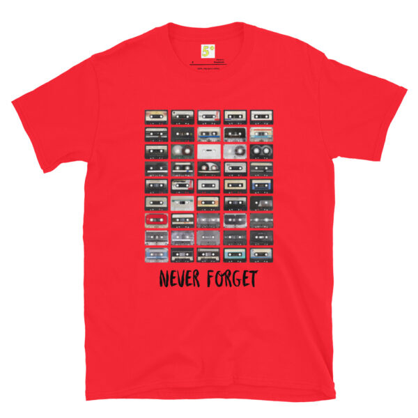 Fifth Degree™ Never Forget Vintage Cassette Tapes Essential Music T-Shirt - Image 6