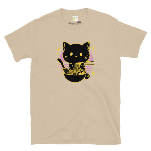 Fifth Degree™ Cute Cat Eating Ramen Essential T-Shirt - Image 10