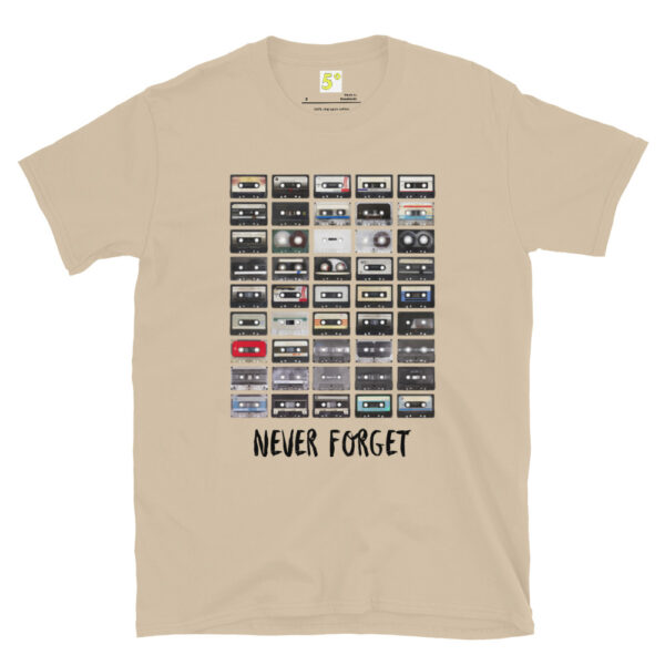 Fifth Degree™ Never Forget Vintage Cassette Tapes Essential Music T-Shirt - Image 11