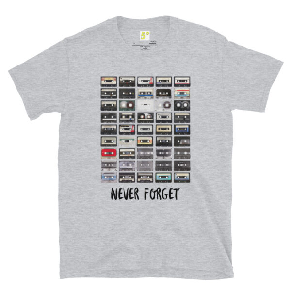 Fifth Degree™ Never Forget Vintage Cassette Tapes Essential Music T-Shirt