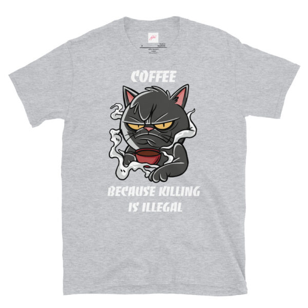 Fifth Degree™ Coffee Because Killing Is Illegal Grumpy Cat T-Shirt - Image 12