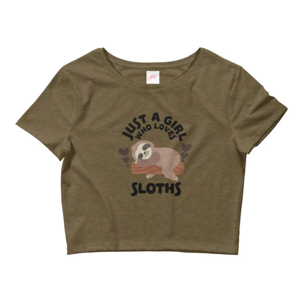 Fifth Degree™ Just a Girl Who Loves Sloths Crop Top Tee - Image 3