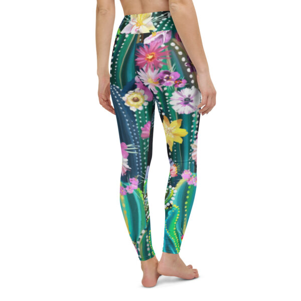 Fifth Degree™ Cactus Flower High Waisted Workout Print Floral Yoga Leggings - Image 5