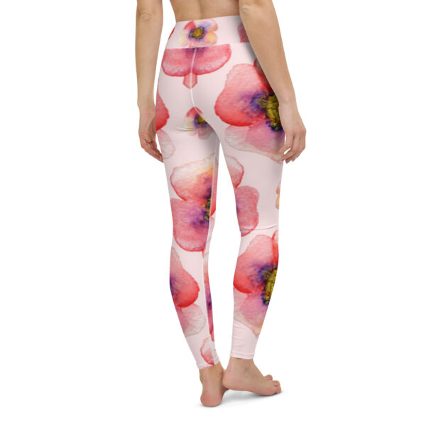 Fifth Degree™ Pink Flower High Waisted Workout Print Floral Yoga Leggings - Image 5