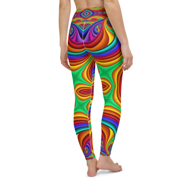 Fifth Degree™ Psychedelic Swirls Print Festival Yoga Funky Leggings - Image 5