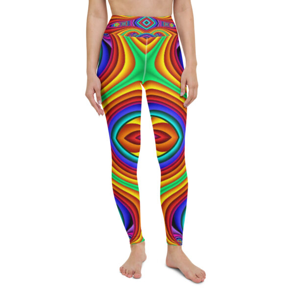 Fifth Degree™ Psychedelic Swirls Print Festival Yoga Funky Leggings - Image 2