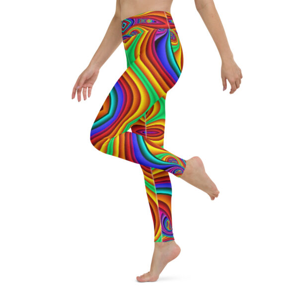 Fifth Degree™ Psychedelic Swirls Print Festival Yoga Funky Leggings - Image 3