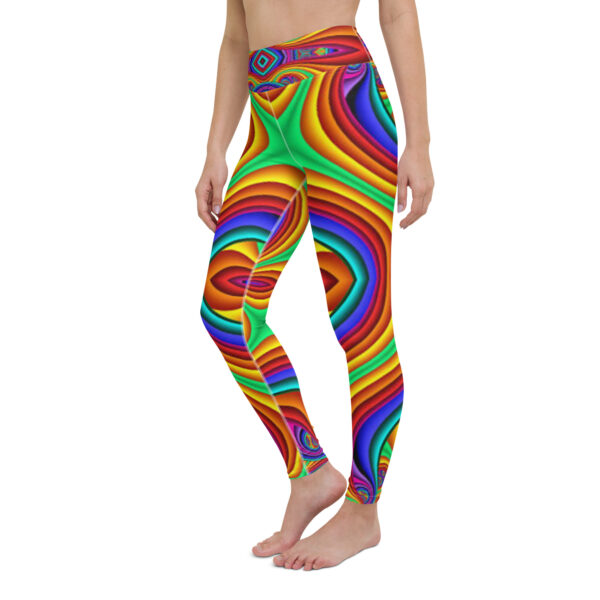 Fifth Degree™ Psychedelic Swirls Print Festival Yoga Funky Leggings - Image 4