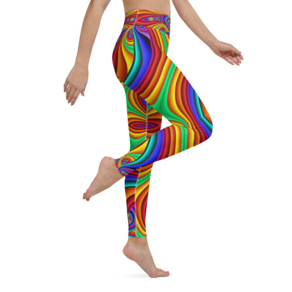 Fifth Degree™ Psychedelic Swirls Print Festival Yoga Funky Leggings - Image 6